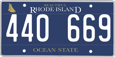 RI license plate 440669