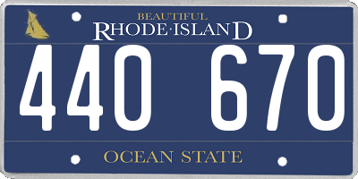RI license plate 440670