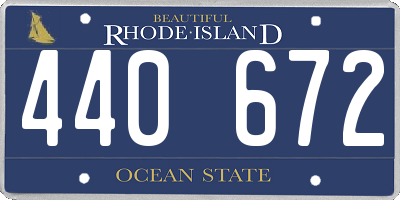 RI license plate 440672