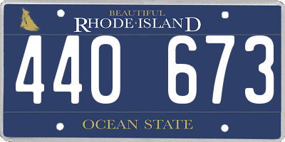 RI license plate 440673