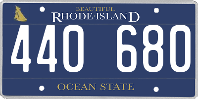 RI license plate 440680