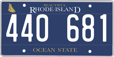 RI license plate 440681