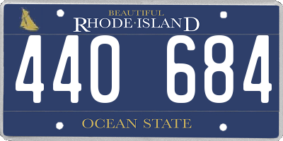 RI license plate 440684