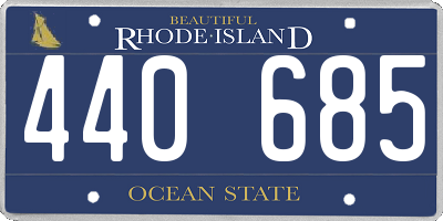 RI license plate 440685