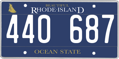 RI license plate 440687