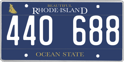 RI license plate 440688