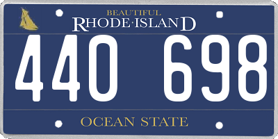 RI license plate 440698