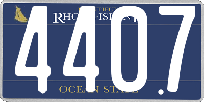RI license plate 4407