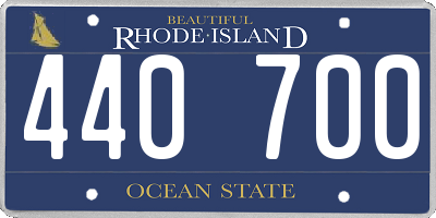 RI license plate 440700