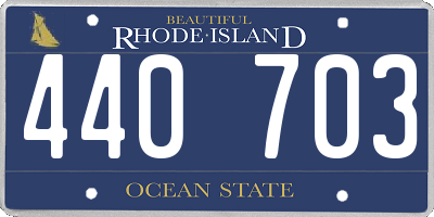 RI license plate 440703