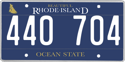 RI license plate 440704