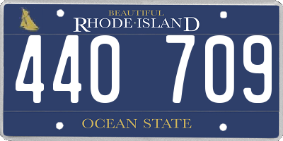 RI license plate 440709