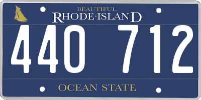 RI license plate 440712