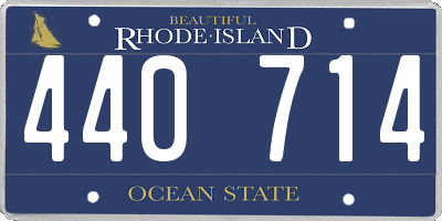 RI license plate 440714