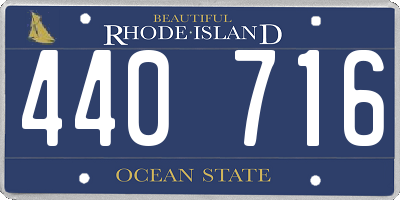 RI license plate 440716