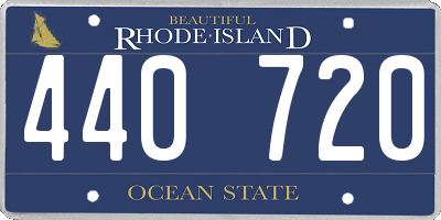 RI license plate 440720