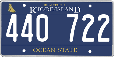 RI license plate 440722