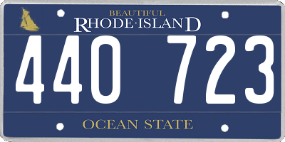 RI license plate 440723
