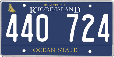 RI license plate 440724