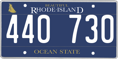 RI license plate 440730