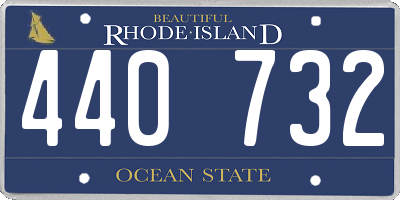 RI license plate 440732