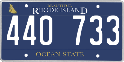 RI license plate 440733