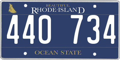 RI license plate 440734
