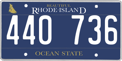 RI license plate 440736