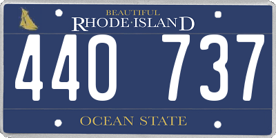 RI license plate 440737