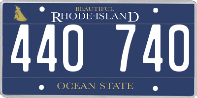 RI license plate 440740