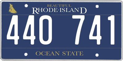 RI license plate 440741