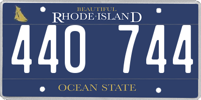 RI license plate 440744