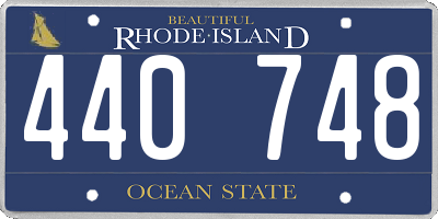 RI license plate 440748