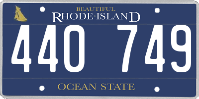 RI license plate 440749