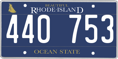 RI license plate 440753