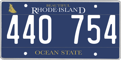 RI license plate 440754