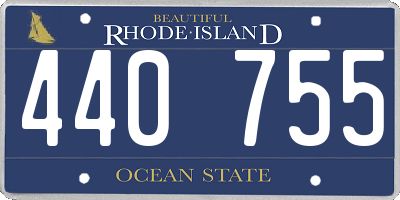 RI license plate 440755