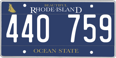 RI license plate 440759