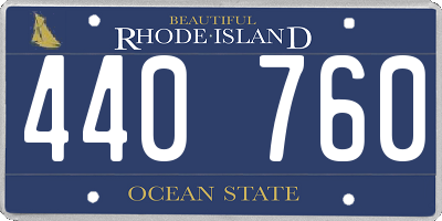 RI license plate 440760