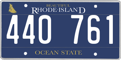 RI license plate 440761