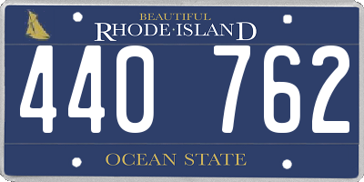 RI license plate 440762