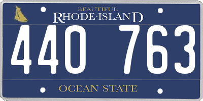 RI license plate 440763