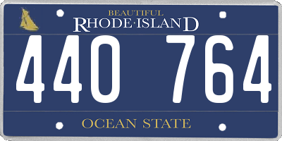 RI license plate 440764