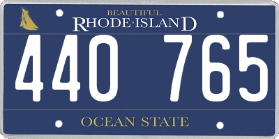 RI license plate 440765