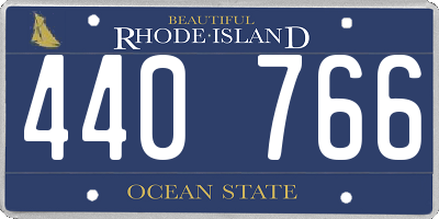 RI license plate 440766