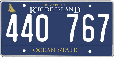 RI license plate 440767