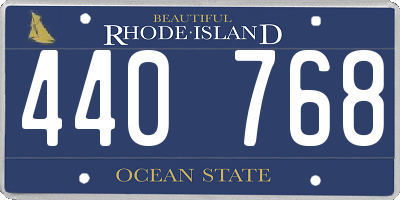 RI license plate 440768