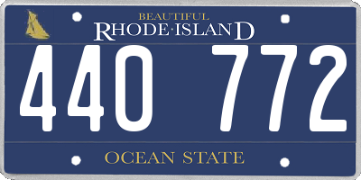 RI license plate 440772