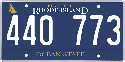RI license plate 440773