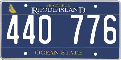 RI license plate 440776